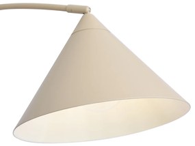 Lampă de podea retro bej cu interior alb - Triangolo