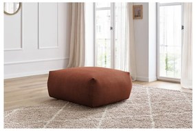 Taburet cărămiziu cu tapițerie din catifea reiată Voltaire – Bobochic Paris