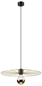 Lustră pe cablu MONTANA 1xE27/15W/230V d. 45 cm auriu/negru