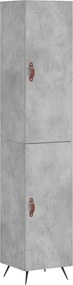 vidaXL Dulap înalt, gri beton, 34,5x34x180 cm, lemn prelucrat
