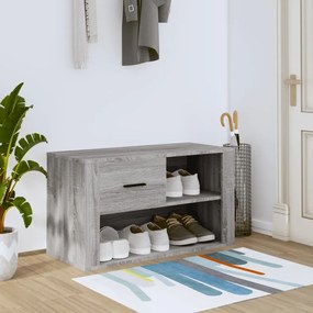 vidaXL Pantofar, gri sonoma, 80x35x45 cm, lemn prelucrat