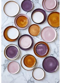 Bol mic negru/mov din gresie Gastro Black/Purple – Bitz