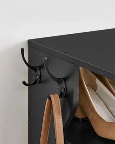 Pantofar inalt SHOVERA cu rafturi deschise, negru