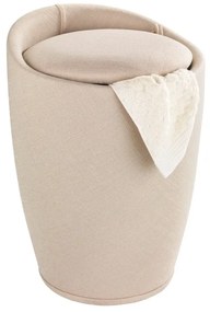 Coș de rufe și taburet, 2 în 1, Wenko Linen Look, bej