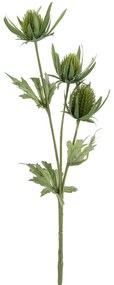 Floare artificiala lalea Tulip, Fibre artificiale, Verde, 44 cm