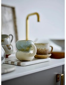 Căni albastre/crem 4 buc. din gresie 400 ml Luna – Bloomingville