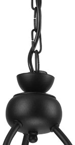 Lustră pe lanț RETRO II 3xE27/60W/230V negru