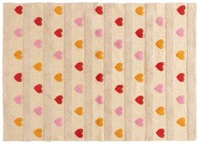 Covoraș de bumbac în formă de inimă 120 x 170 cm