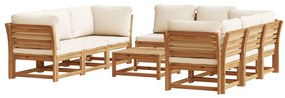 3214294 vidaXL Set mobilier grădină cu perne, 9 piese, lemn masiv acacia