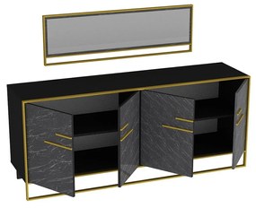 Dulap Pollie (Auriu + Negru). 1088423
