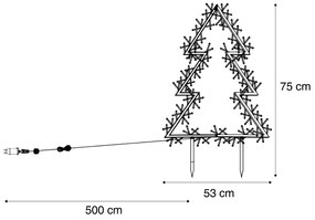 Spotlight de Crăciun Brad de Crăciun Incl. LED IP44 - Rudolph