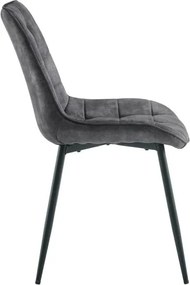 Set de 4 scaune ROADSTAR catifea gri inchis