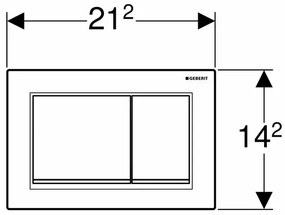 Clapeta de actionare Geberit Omega30 alb crom lucios