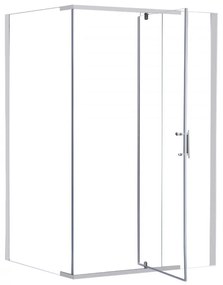 Cabină de duș asimetrică Leziter GALS80120 Galatro cu ușă batantă, 80x120x195 cm