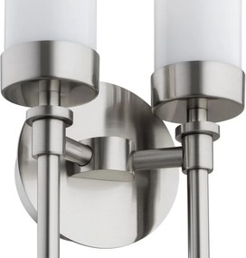 Aplica de perete stil elegant PRESTON 2 nickel/sticla opal