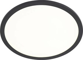 Panou LED inteligent negru 40cm incl. LED Dim to Warm cu telecomandă - Knob