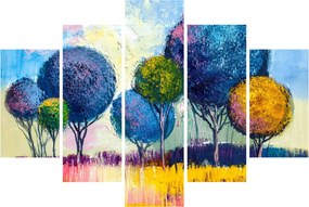 Tablou - Copaci, pictură în ulei (150x105 cm)