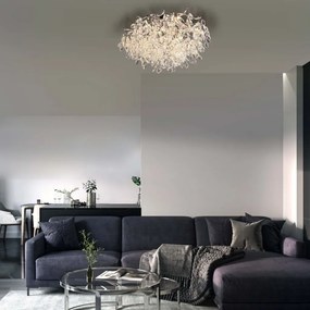 Lustra aplicata design magnific, crom, diametru 60cm, RICICLE