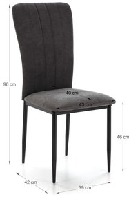 Scaune de dining negre 4 buc. Holly – Marckeric