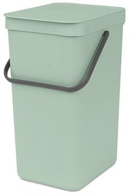 Cos de gunoi colectare selectiva Brabantia Sort&Go 1005517, 16 L, Maner, Montabil pe perete, Verde deschis