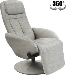 Fotoliu recliner OPTIMA 2, gri, stofa clasica/metal, 77x80/139x101/84