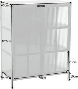 Vitrina eleganta design modern Dura Steel 102cm