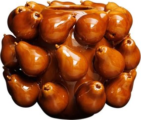 Vaza portocalie, din ceramica, Pear