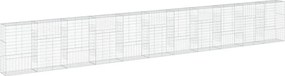 vidaXL Coș gabion cu capac, 1100x50x150 cm, fier galvanizat