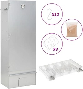 vidaXL Afumătoare cuptor/grătar, generator fum rece, oțel galvanizat