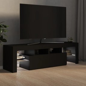 Comoda TV cu lumini LED, negru, 140x36,5x40 cm 1, Negru