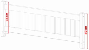 Pat pentru copii 80 x 160 Donnira (cu somieră) (Alb). 1040110
