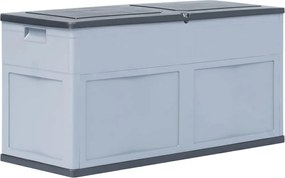 vidaXL Ladă de depozitare de grădină, gri și negru, 320 L