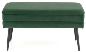 Banca dormitor Velva verde/negru - H37 cm