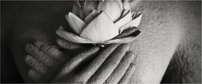 Tablou - Lotus în mâinile lui Buddha (120x50 cm)