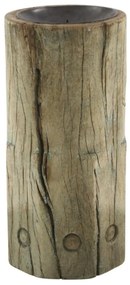 Suport pentru lumanare, din lemn reciclat, H30cm, Grimaud,