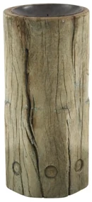 Suport pentru lumanare, din lemn reciclat, H30cm, Grimaud,