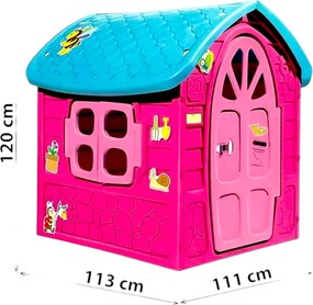 Casuta copii 120x113x111 cm Roz