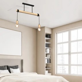 Lustră aplicată VIGA 2xE27/60W/230V lemn