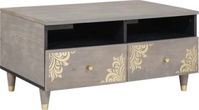 vidaXL Masă de cafea cu sertar Gri 80 x 54 x 40 cm Lemn de mango solid