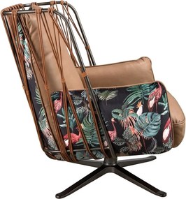 Fotoliu pivotant design LUX, Piele naturala, Tesatura Tropicala 5168