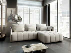 Colțar extensibil dumonde cu ladă de depozitare si sezut confortabil din spuma high-density, Malta Enjoy Beige II 235x185 cm