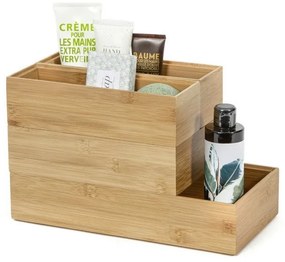 Organizator Compactor Bamboo Box, 15 x 7,5 x 6,5 cm, lemn natural