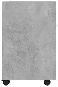 Dulap lateral cu roti, gri beton, 33x38x60 cm, PAL Gri beton, 1, 1