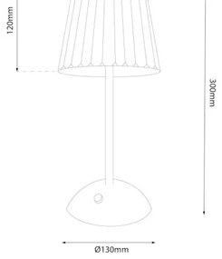 Lampă LED tactilă reîncărcabilă dimabilă de masă ELBA LED/1,6W/800 mAh auriu/transparent