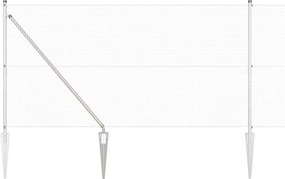 vidaXL Stâlp de gard. Argintiu 50 x 1,2 m (plasă de 16 x 16 mm) Oțel