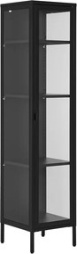 Vitrină neagră din metal 40x180 cm Brisbane – House Nordic