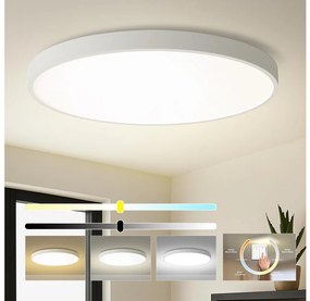 Brilagi - Plafonieră LED POOL, 180 W, 230 V, 3000/4500/6000 K, Ø 120 cm, alb
