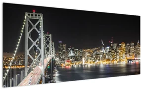 Tablou cu podul Brooklin și New York (120x50 cm)