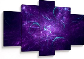 Tablou cu abstracțiune modernă în albastru (150x105 cm)