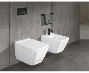 Clapeta actionare rezervor WC incastrat, Villeroy&amp;Boch ViConnect, negru mat - crom, 922169AN